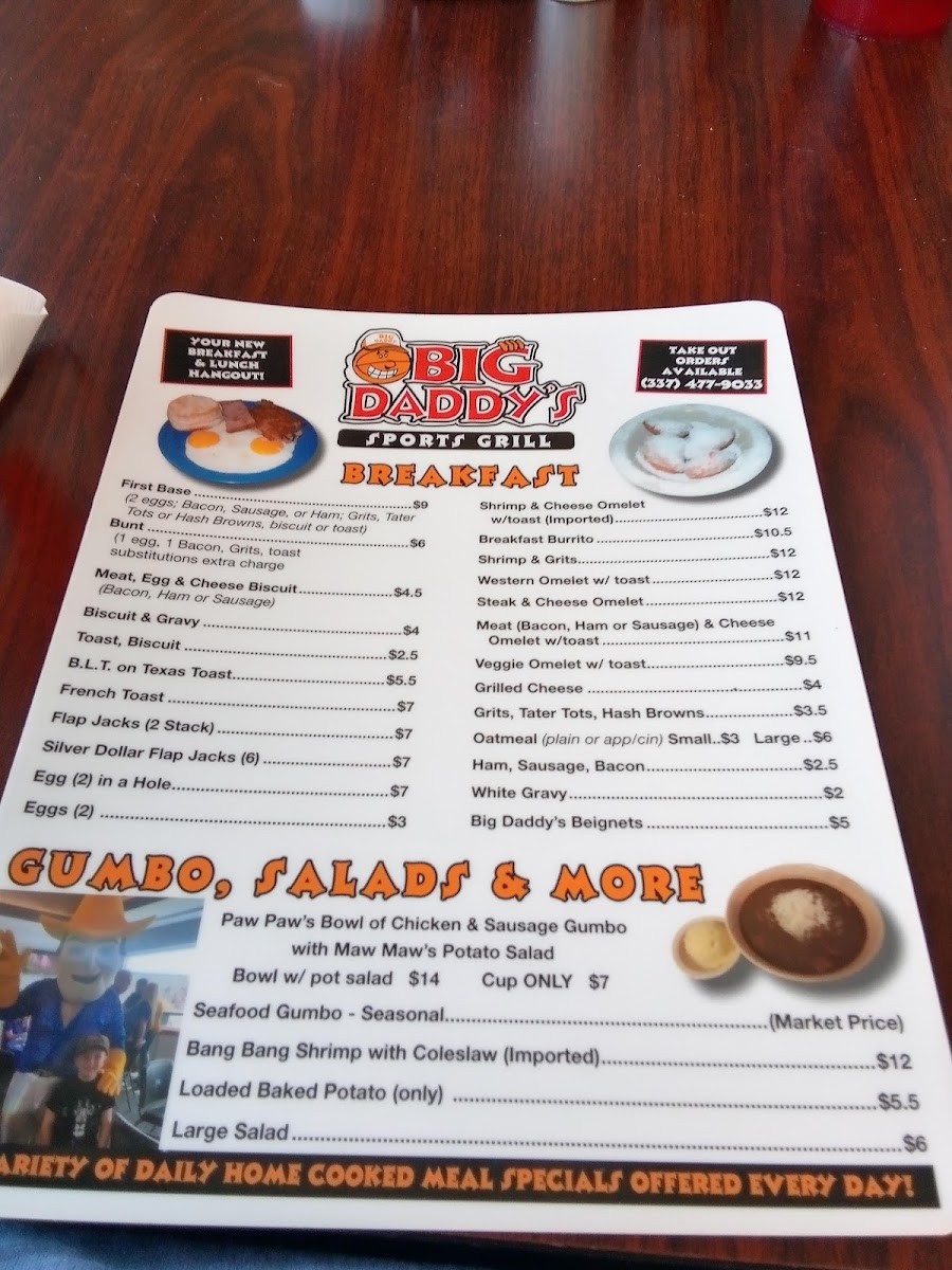 Big Daddy's Sports Grill Menu - Image 4